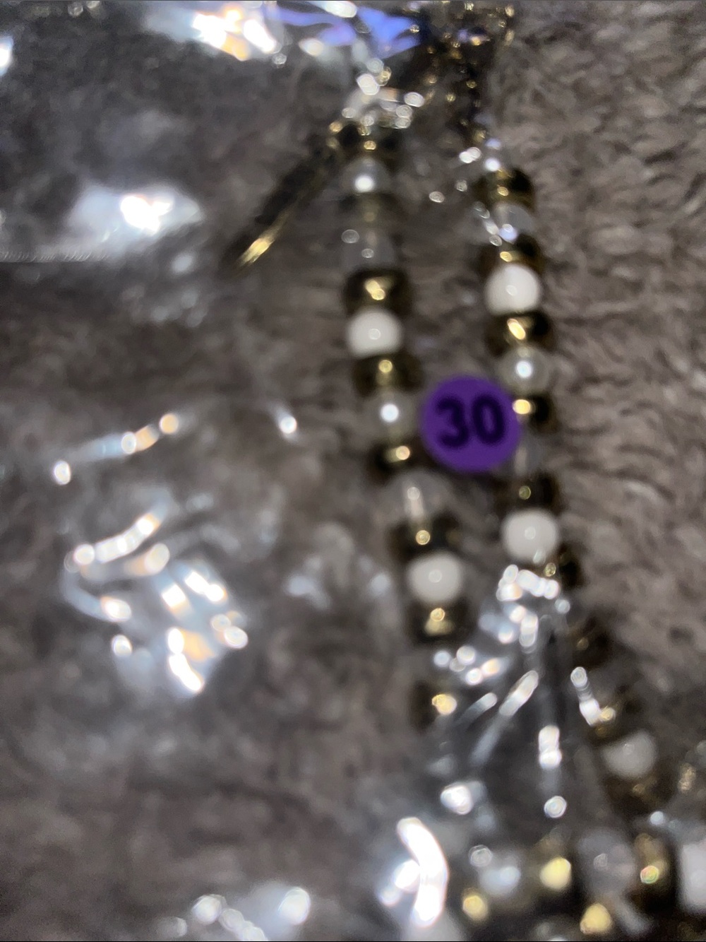 Plunder Gold and White Beaded Necklace with Pearl Teardrops NWOT - Picture 6 of 6